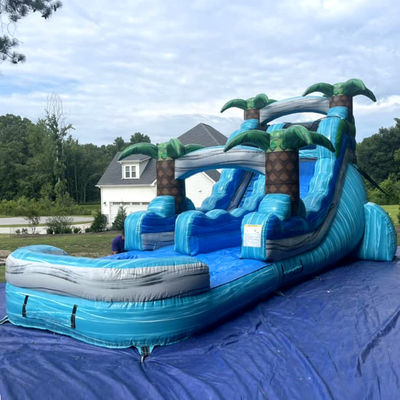 Zomerplezier gegarandeerd Commercieel Huur PVC Waterpark met Kids Splash Pool en Air Jumping