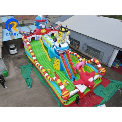 Robot thema opblaasbaar waterpark met opblaasbaar obstakel Unisex PVC-doek
