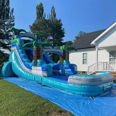 Zomerplezier gegarandeerd Commercieel Huur PVC Waterpark met Kids Splash Pool en Air Jumping