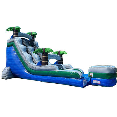 Volwassenen grootte opblaasbare springers PVC opblaasbare luchtspring glijbanen combo met splash pool