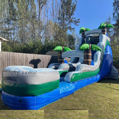 Volwassenen grootte opblaasbare springers PVC opblaasbare luchtspring glijbanen combo met splash pool