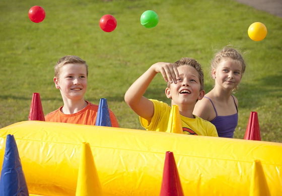 Draagbare commerciële PVC opblaasbare hoverball race spel voor grappig interactief carnaval