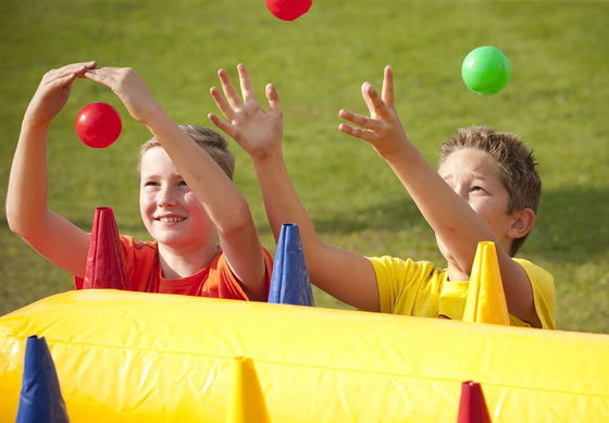 Draagbare commerciële PVC opblaasbare hoverball race spel voor grappig interactief carnaval