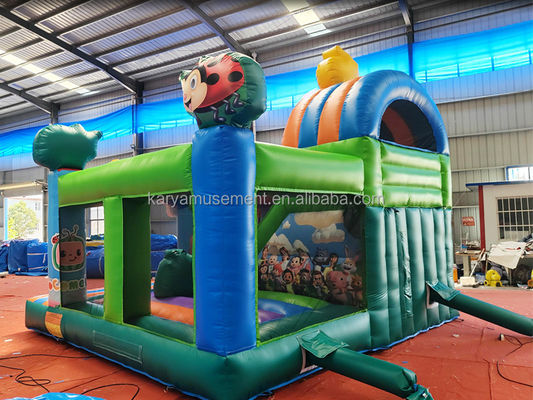 CE/EN71/EN14960 Gecertificeerd Cocomelon Theme Kids Party Trampoline Bouncer met glijbaan