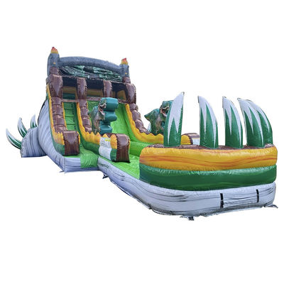 Laat je verbeelding los Tropische jungle Dino thema waterglijbaan met Splash Pool Fun