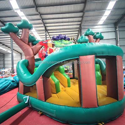 Kinderfeest Buitenopblaasbaar uitsmijterhuis met glijbaan Zee/Lucht/Express verzending