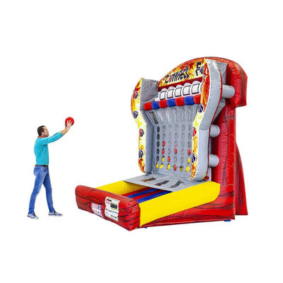 Kleurrijke opblaasbare Connect 4 in een rij doelwit schiet spel voor commerciële uitdagingen