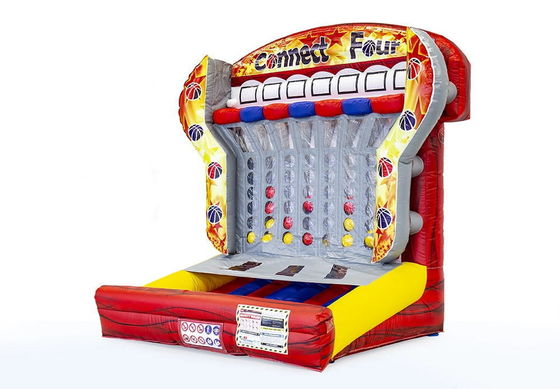 Kleurrijke opblaasbare Connect 4 in een rij doelwit schiet spel voor commerciële uitdagingen
