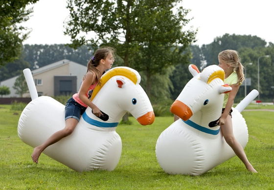Interactieve sportgames opblaasbaar Derby-racepaard voor kinderen en volwassenen Materia PVC