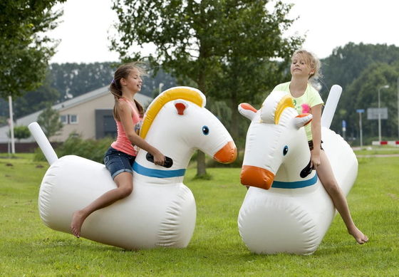 Interactieve sportgames opblaasbaar Derby-racepaard voor kinderen en volwassenen Materia PVC