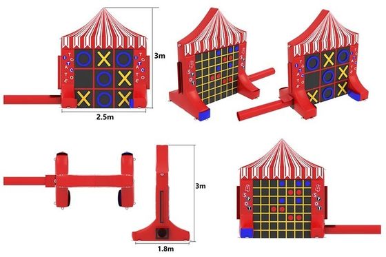 PORTABLE Interactieve sportgames Kleurrijk Carnavalspel Tic Tac Toe Muur en Connect 4