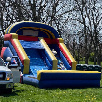 Grote opblaasbare opblaasbare toestellen met zwembad Digitaal afdrukken Waterslide