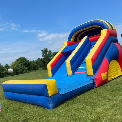 Grote opblaasbare opblaasbare toestellen met zwembad Digitaal afdrukken Waterslide