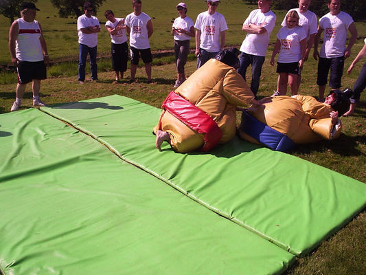 Carnavalspel Essentials Volwassenen Opblaasbare Spiderman Sumo Suits voor buiten speeltuin