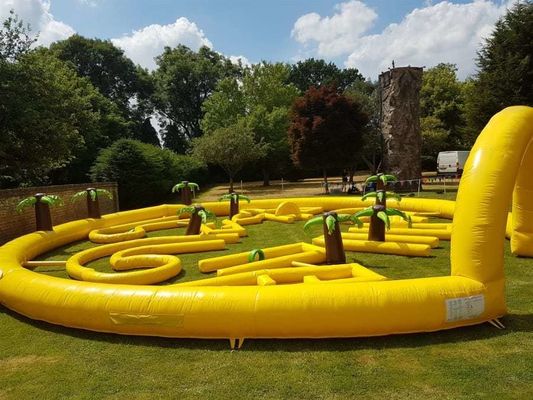 Unisex commerciële Palmboom opblaasbare golfbaan voor feesten en evenementen 9 holes spel
