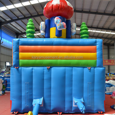 Unisex nieuwste PVC opblaasbaar circus kasteel met glij-n-glij Fun City Party