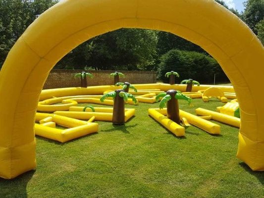 Unisex commerciële Palmboom opblaasbare golfbaan voor feesten en evenementen 9 holes spel