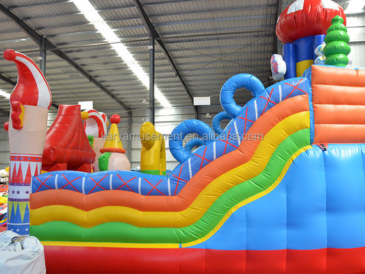 Unisex nieuwste PVC opblaasbaar circus kasteel met glij-n-glij Fun City Party
