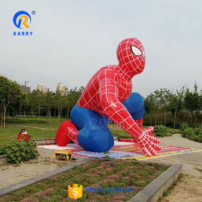 Gepersonaliseerde kleurrijke Marvel Superhero opblaasbare Spider Man reclame PVC materiaal