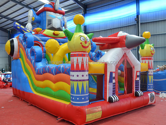 Trampoline Custom Kleine opblaasbare mechanische Ares Fun City Bouncer Combo Slide