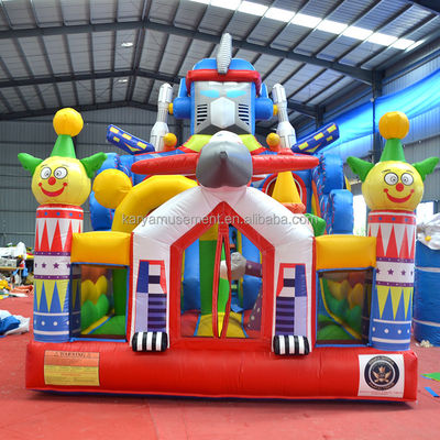 Trampoline Custom Kleine opblaasbare mechanische Ares Fun City Bouncer Combo Slide