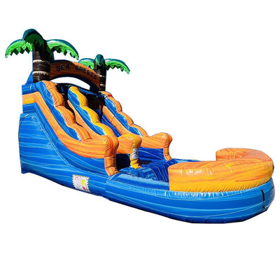 Aanpasbaar commercieel huren PVC opblaasbaar waterpark met waterglijbaan