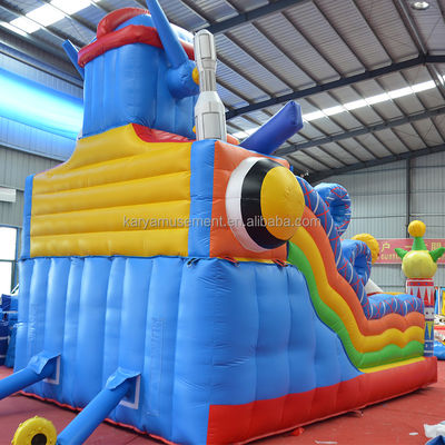 Trampoline Custom Kleine opblaasbare mechanische Ares Fun City Bouncer Combo Slide