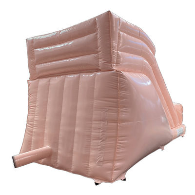 Outdoor commerciële PVC chocolade kleur opblaasbare droge of natte glijbaan voor feestverhuur