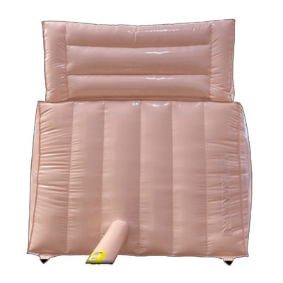 Outdoor commerciële PVC chocolade kleur opblaasbare droge of natte glijbaan voor feestverhuur