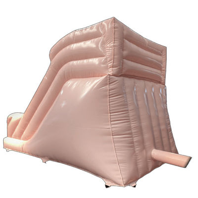Outdoor commerciële PVC chocolade kleur opblaasbare droge of natte glijbaan voor feestverhuur