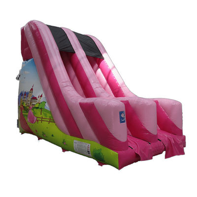 Commerciële verhuur PVC kleine roze opblaasbare glijbaan met CE/EN71/EN14960-certificering