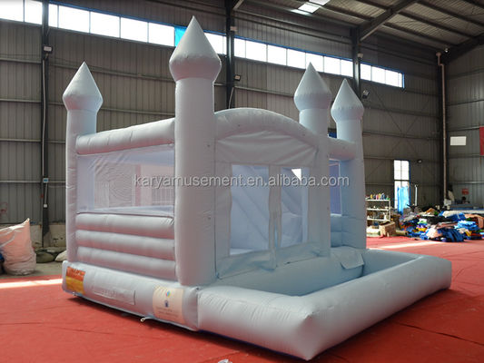 Gepersonaliseerde kleur Draagbare bruiloft Bounce House Combo Glijbaan en Ball Pit voor kinderen