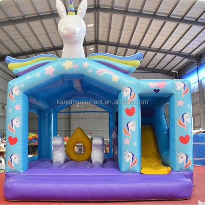 Unisex PVC Exquisite Rainbow Unicorn opblaasbare uitsmijter Springkasteel voor speeltuin