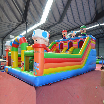 Leeftijd 14 jaar en ouder Draagbaar PVC opblaasbaar Mario Fun City Playground Game voor kinderen