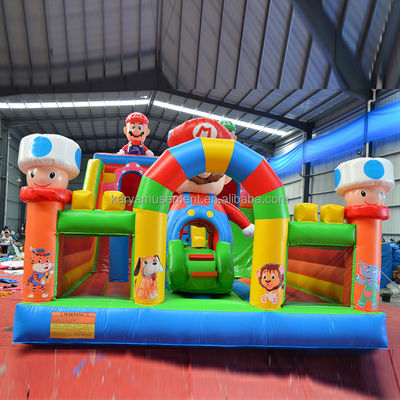 Leeftijd 14 jaar en ouder Draagbaar PVC opblaasbaar Mario Fun City Playground Game voor kinderen