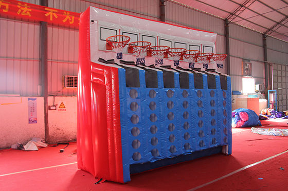 Duurzaam commercieel kwaliteit PVC opblaasbaar basketbal Connect 4 Sport spel met blazer
