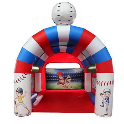 Leeftijd 14 jaar op Opblaasbare honkbal Batting Cage Shooting Game met Speed Pitch