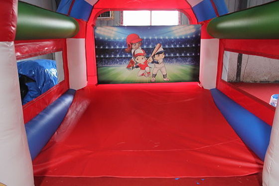 Leeftijd 14 jaar op Opblaasbare honkbal Batting Cage Shooting Game met Speed Pitch