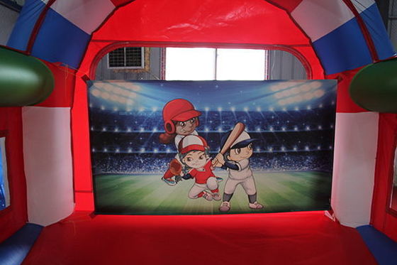 Leeftijd 14 jaar op Opblaasbare honkbal Batting Cage Shooting Game met Speed Pitch