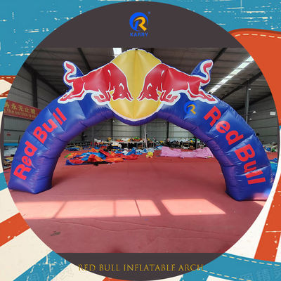 Geslachtsneutrale opblaasbare boog Red Bull reclame met PVC-opblaasbare materialen