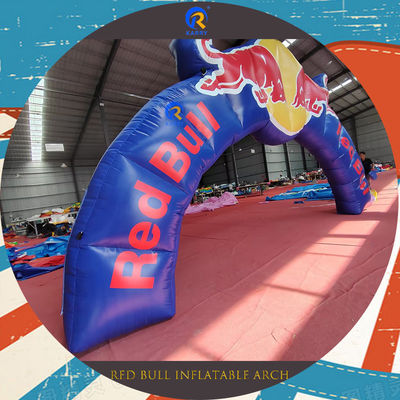 Geslachtsneutrale opblaasbare boog Red Bull reclame met PVC-opblaasbare materialen