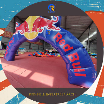 Geslachtsneutrale opblaasbare boog Red Bull reclame met PVC-opblaasbare materialen