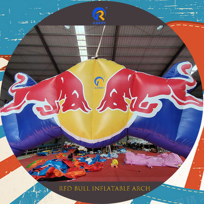 Geslachtsneutrale opblaasbare boog Red Bull reclame met PVC-opblaasbare materialen
