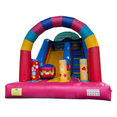 Party Rentals Candy House Theme opblaasbare droge glijbaan met CE/EN71/EN14960-certificering