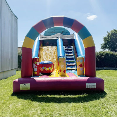 Party Rentals Candy House Theme opblaasbare droge glijbaan met CE/EN71/EN14960-certificering