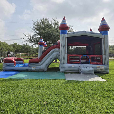Unisex kinderen spelen opblaasbaar uitsmijter huis met glijbaan en commercieel PVC materiaal