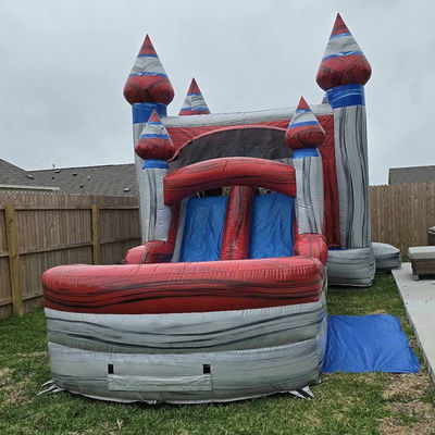 Unisex kinderen spelen opblaasbaar uitsmijter huis met glijbaan en commercieel PVC materiaal