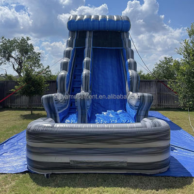 Indoor Outdoor Entertainment Dual Slip n Slide Opblaasbare zwembad glijbaan voor waterpark