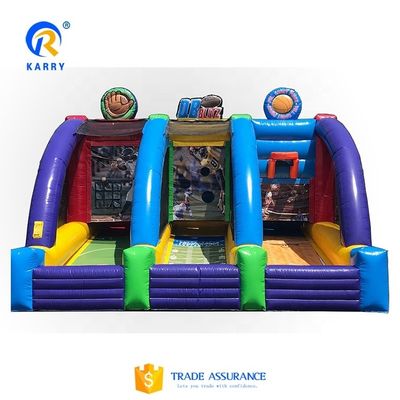 Opblaasbare carnavalspeelgoed Outdoor interactieve spelletjes met CE-blazer en reparatie-accessoires