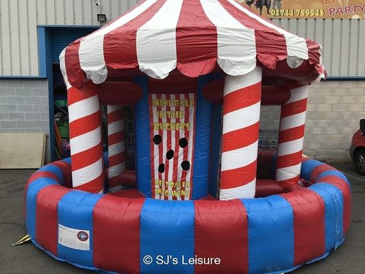 Opblaasbare carnavalspeelgoed Outdoor interactieve spelletjes met CE-blazer en reparatie-accessoires